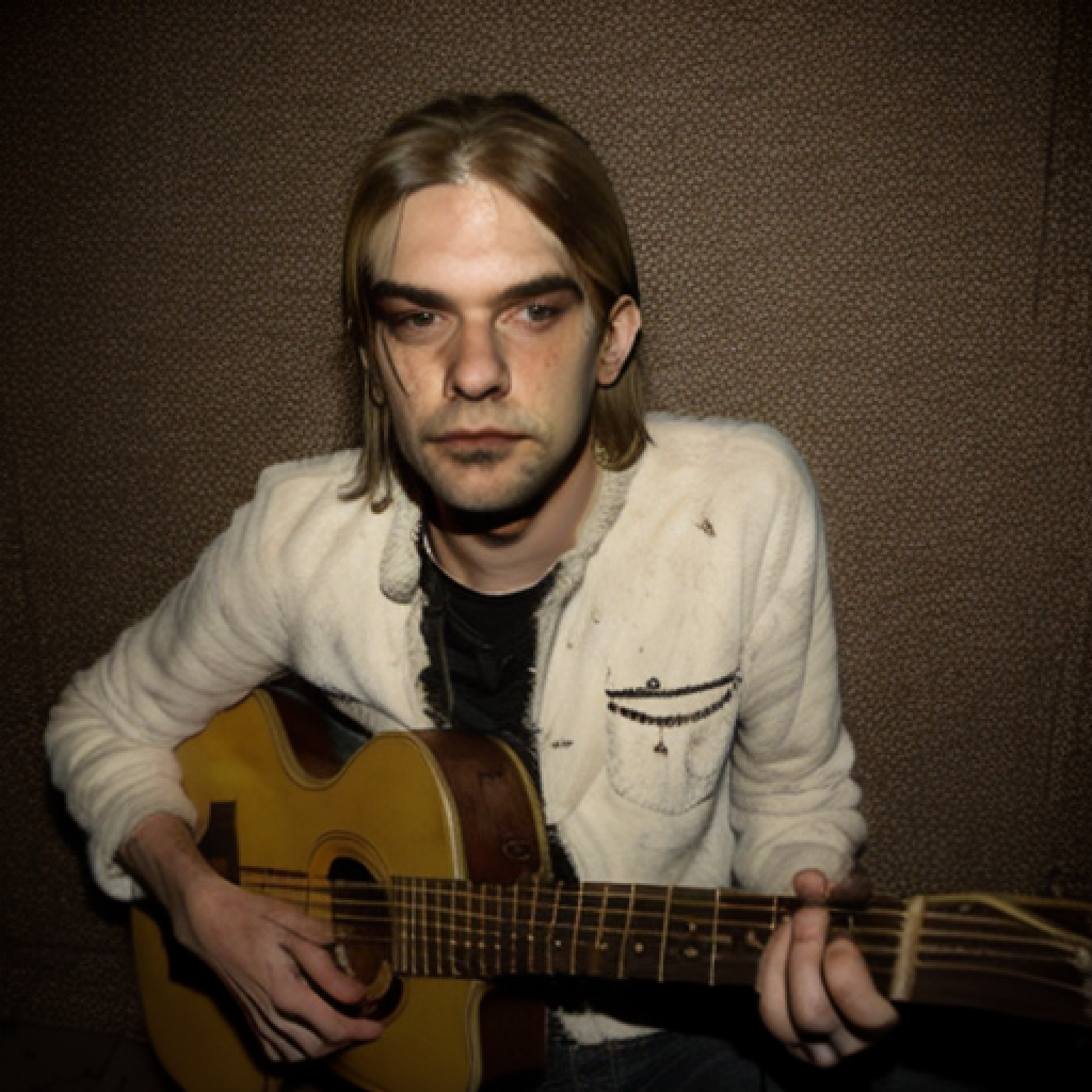 Gesicht & Fiktion #20261025-162430-3 – KI-generiertes Bild: timo, 1man,as kurt cobain