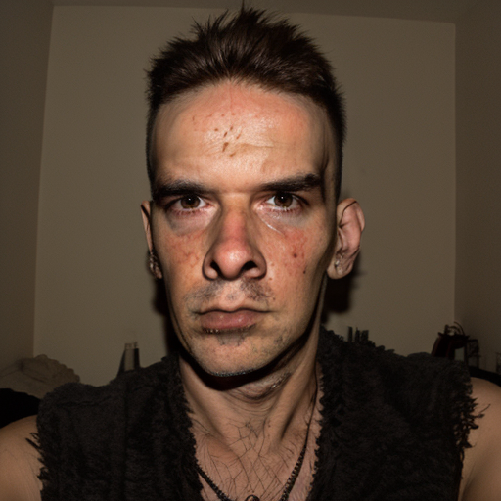 Gesicht & Fiktion #20261025-162430-4 – KI-generiertes Bild: timo, 1man,as rockstar