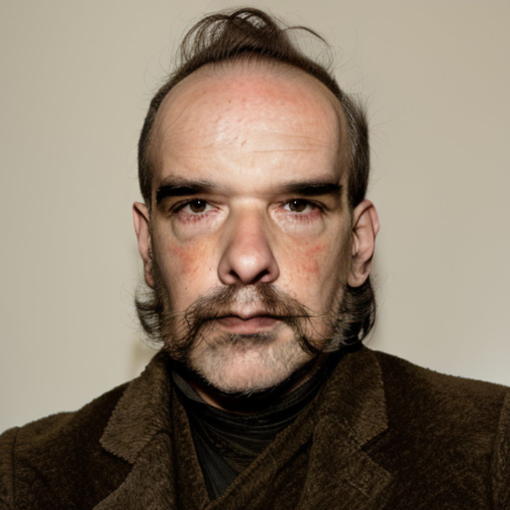 Gesicht & Fiktion #20261025-162430-7 – KI-generiertes Bild: timo, 1man,as karl marx